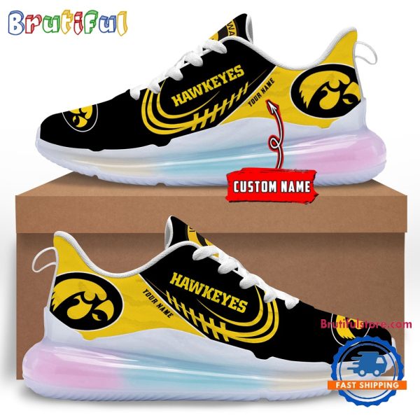 NCAA Iowa Hawkeyes Womens Rainbow Atmospheric Cushion Running Shoes Football Womens Shoes.jpg