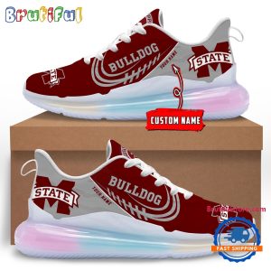 NCAA Mississippi State Bulldogs Womens Rainbow Atmospheric Cushion Running Shoes Football Womens Shoes.jpg