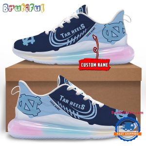 NCAA North Carolina Tar Heels Womens Rainbow Atmospheric Cushion Running Shoes Football Womens Shoes.jpg