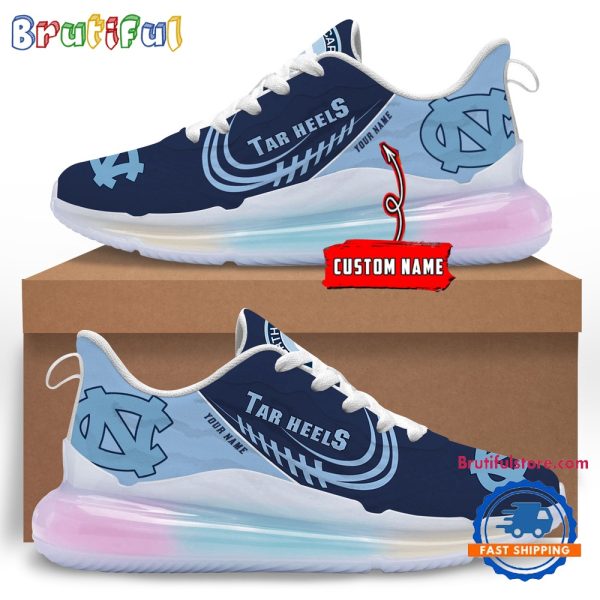 NCAA North Carolina Tar Heels Womens Rainbow Atmospheric Cushion Running Shoes Football Womens Shoes.jpg