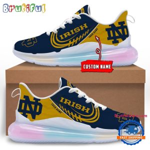 NCAA Notre Dame Fighting Irish Womens Rainbow Atmospheric Cushion Running Shoes Football Womens Shoes.jpg