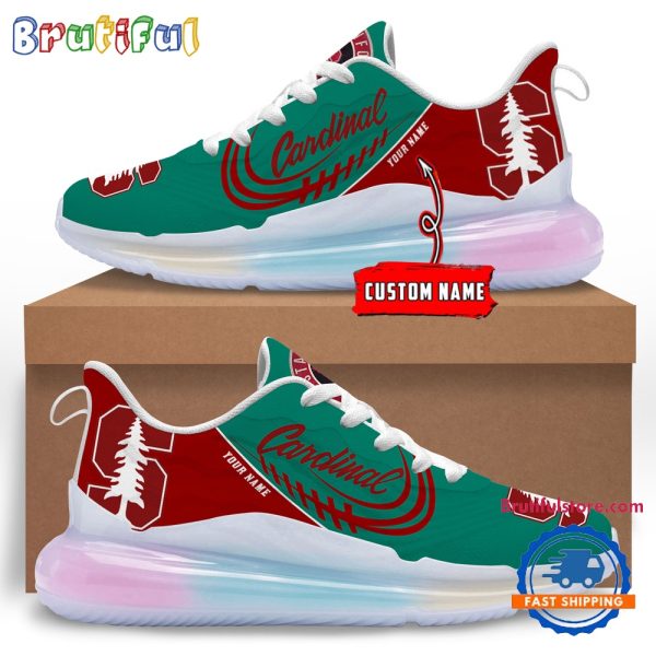 NCAA Stanford Cardinal Womens Rainbow Atmospheric Cushion Running Shoes Football Womens Shoes.jpg