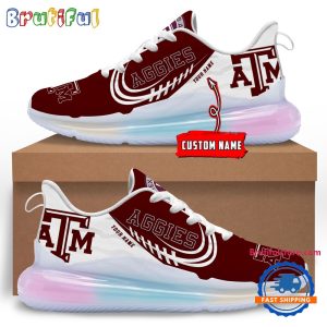 NCAA Texas AampM Aggies Womens Rainbow Atmospheric Cushion Running Shoes Football Womens Shoes.jpg