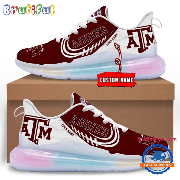 NCAA Texas AampM Aggies Womens Rainbow Atmospheric Cushion Running Shoes Football Womens Shoes.jpg