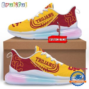 NCAA USC Trojans Womens Rainbow Atmospheric Cushion Running Shoes Football Womens Shoes.jpg