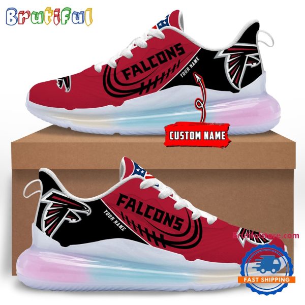 NFL Atlanta Falcons Womens Rainbow Atmospheric Cushion Running Shoes Football Womens Shoes.jpg