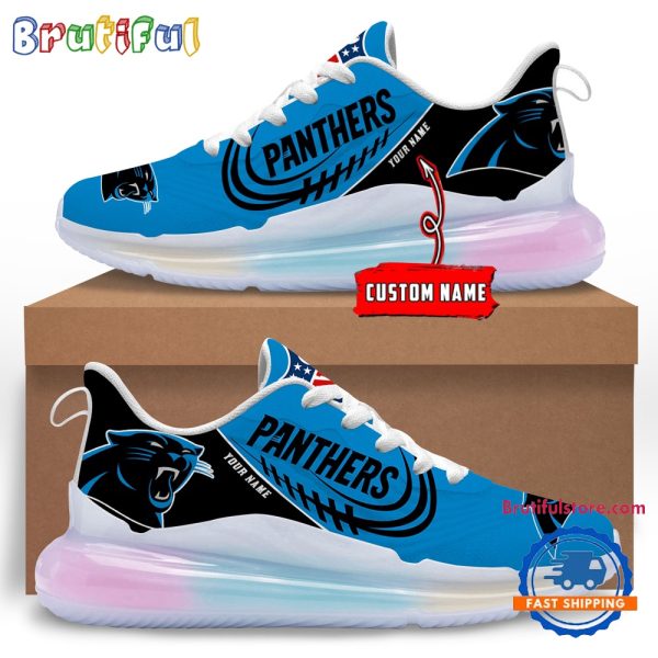 NFL Carolina Panthers Womens Rainbow Atmospheric Cushion Running Shoes Football Womens Shoes.jpg
