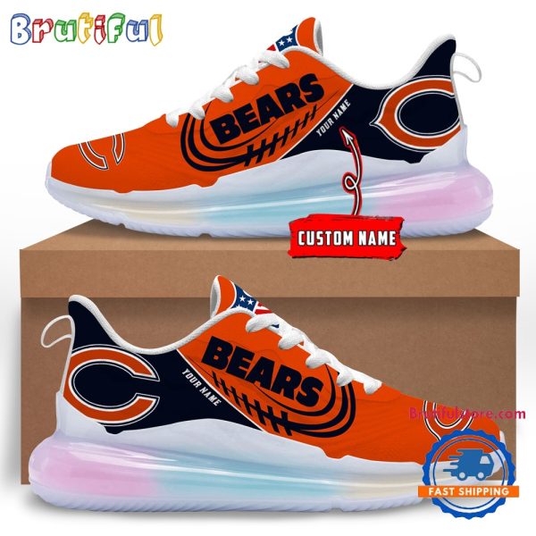 NFL Chicago Bears Womens Rainbow Atmospheric Cushion Running Shoes Football Womens Shoes.jpg