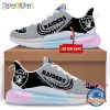 NFL Las Vegas Raiders Womens Rainbow Atmospheric Cushion Running Shoes Football Womens Shoes.jpg