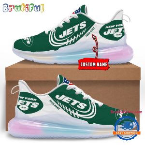 NFL New York Jets Womens Rainbow Atmospheric Cushion Running Shoes Football Womens Shoes.jpg
