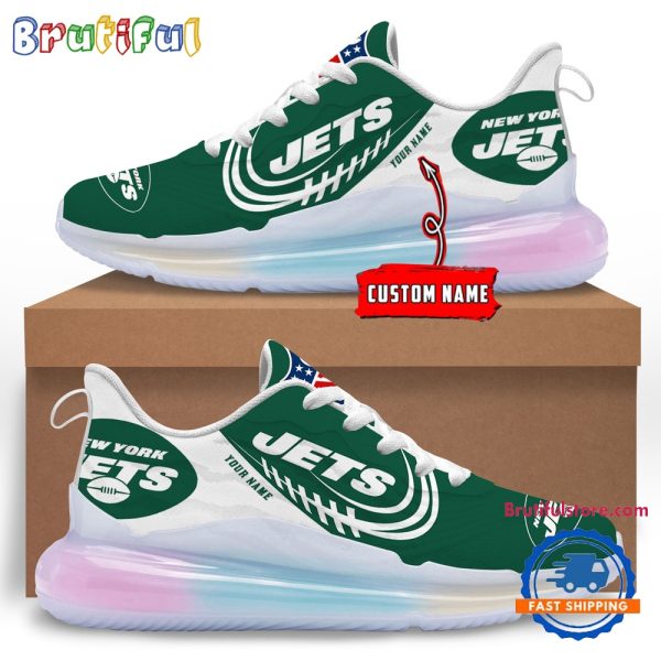 NFL New York Jets Womens Rainbow Atmospheric Cushion Running Shoes Football Womens Shoes.jpg