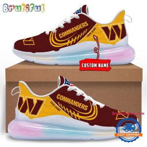 NFL Washington Commanders Womens Rainbow Atmospheric Cushion Running Shoes Football Womens Shoes.jpg