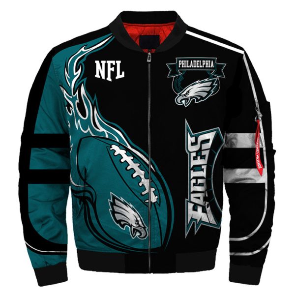 Philadelphia Eagles bomber jacket Fashion men s winter coat.jpg