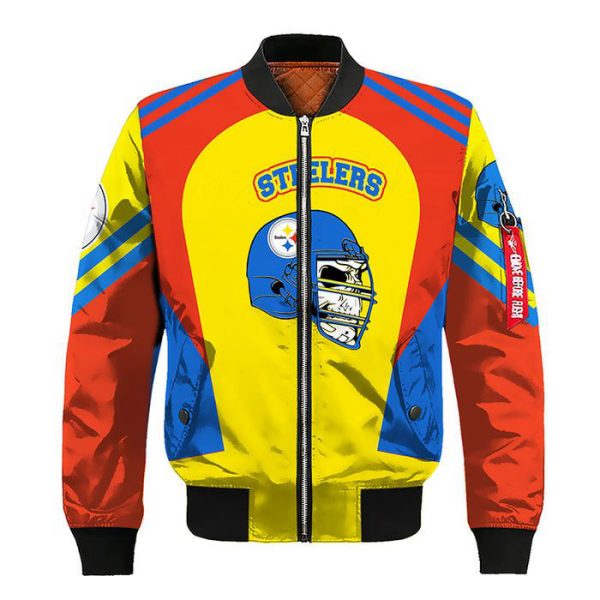 pittsburgh steelers skull red yellow bomber jacket 1.jpeg