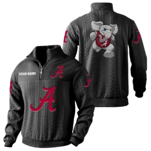 Alabama Crimson Tide Quarter-Zip Sweatshirt Stand Collar Custom Name