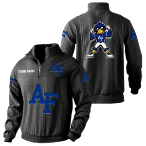 Air Force Falcons Quarter-Zip Sweatshirt Stand Collar Custom Name