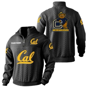 California Golden Bears Quarter-Zip Sweatshirt Stand Collar Custom Name