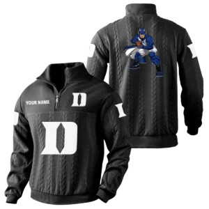 Duke Blue Devils Quarter-Zip Sweatshirt Stand Collar Custom Name