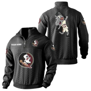 Florida State Seminoles Quarter-Zip Sweatshirt Stand Collar Custom Name