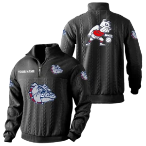 Gonzaga Bulldogs Quarter-Zip Sweatshirt Stand Collar Custom Name