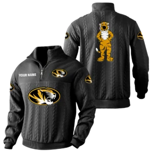 Missouri Tigers Quarter-Zip Sweatshirt Stand Collar Custom Name