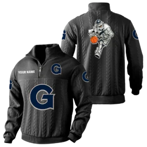 Georgetown Hoyas Quarter-Zip Sweatshirt Stand Collar Custom Name
