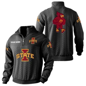 Iowa State Cyclones Quarter-Zip Sweatshirt Stand Collar Custom Name