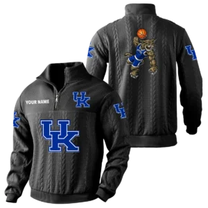Kentucky Wildcats Quarter-Zip Sweatshirt Stand Collar Custom Name