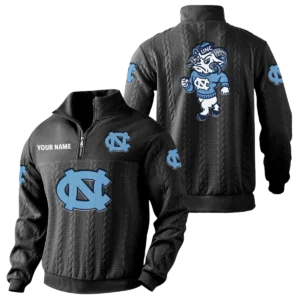 North Carolina Tar Heels Quarter-Zip Sweatshirt Stand Collar Custom Name