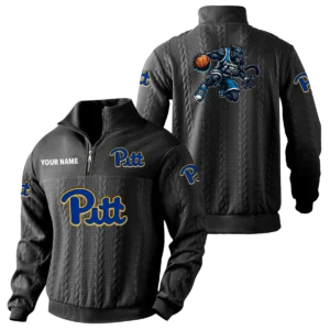 Pittsburgh Panthers Quarter-Zip Sweatshirt Stand Collar Custom Name