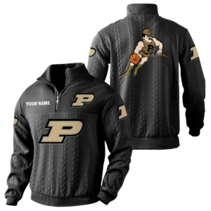 Purdue Boilermakers Quarter-Zip Sweatshirt Stand Collar Custom Name