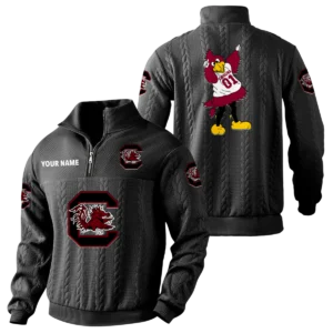 South Carolina Gamecocks Quarter-Zip Sweatshirt Stand Collar Custom Name