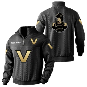 Vanderbilt Commodores Quarter-Zip Sweatshirt Stand Collar Custom Name