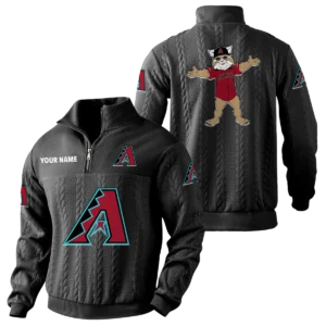 Arizona Diamondbacks Quarter-Zip Sweatshirt Stand Collar Custom Name