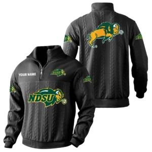 North Dakota State Bison Quarter-Zip Sweatshirt Stand Collar Custom Name
