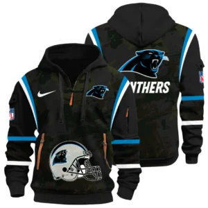 Carolina Panthers Half Zip Hoodie All Over Prints Custom Name