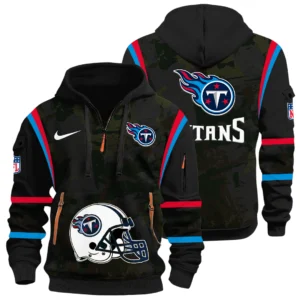 Tennessee Titans Half Zip Hoodie All Over Prints Custom Name