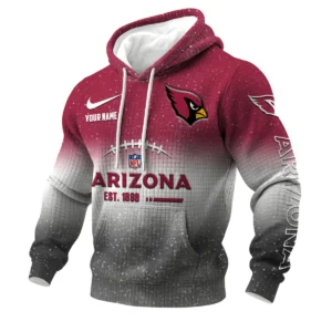 Arizona Cardinals 3D Waffle Pullover Hoodie Personalized Name
