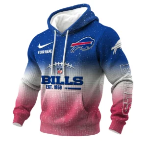 Buffalo Bills 3D Waffle Pullover Hoodie Personalized Name