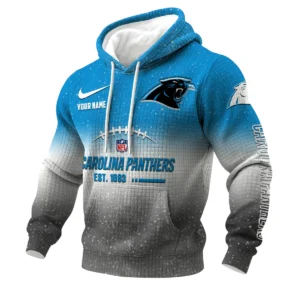 Carolina Panthers 3D Waffle Pullover Hoodie Personalized Name