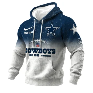 Dallas Cowboys 3D Waffle Pullover Hoodie Personalized Name