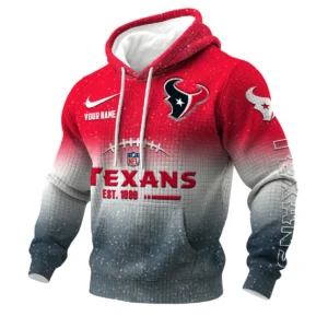 Houston Texans 3D Waffle Pullover Hoodie Personalized Name