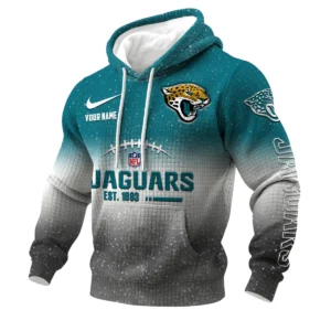 Jacksonville Jaguars 3D Waffle Pullover Hoodie Personalized Name