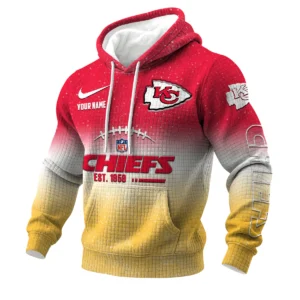Kansas City Chiefs 3D Waffle Pullover Hoodie Personalized Name