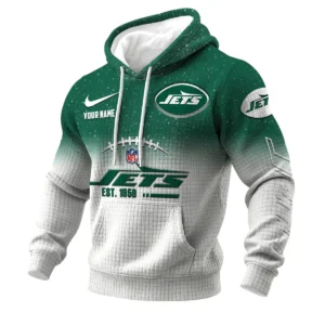 New York Jets 3D Waffle Pullover Hoodie Personalized Name
