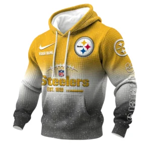 Pittsburgh Steelers 3D Waffle Pullover Hoodie Personalized Name