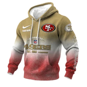 San Francisco 49ers 3D Waffle Pullover Hoodie Personalized Name