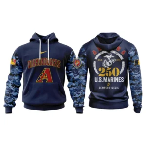 Arizona Diamondbacks x US Marine Semper Fidelis 250th Birthday 3D Hoodie Limited 2026