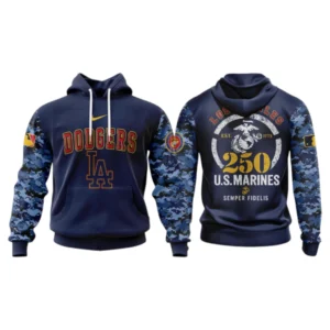 Los Angeles Dodgers x US Marine Semper Fidelis 250th Birthday 3D Hoodie Limited 2026