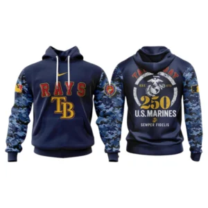 Tampa Bay Rays x US Marine Semper Fidelis 250th Birthday 3D Hoodie Limited 2026